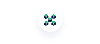 five blue and green cubes